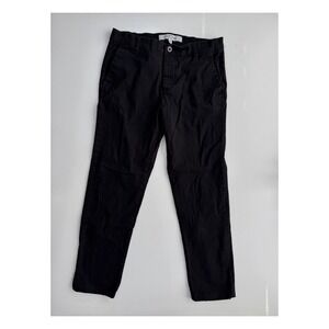 TOPMAN Stretch Skinny Button Fly Chino Pant Mens 32x30 (30x26.5‎ *Hemmed) Black